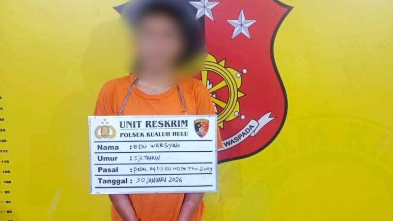 Polsek Kualuh Hulu Ungkap Dugaan Kasus Penyalahgunaan Narkotika di Desa Simangalam, Satu Pria Diamankan