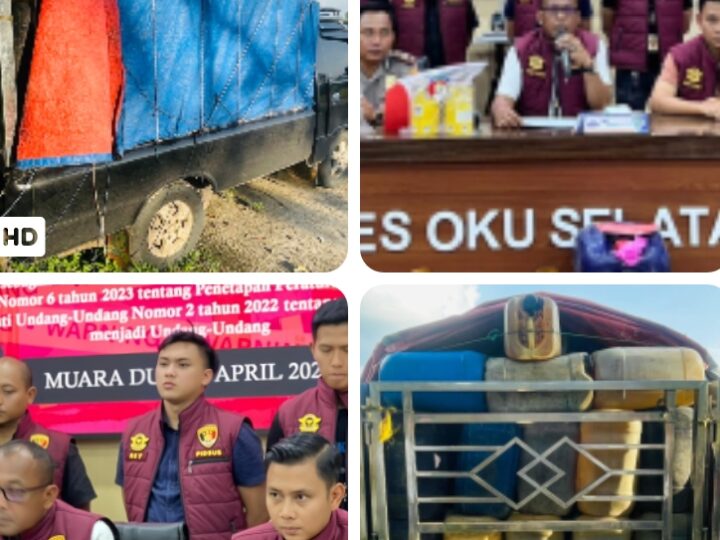 Pertalite Dicampur Pewarna, Polres OKU Selatan Bongkar Gudang Oplosan di Baturaja.