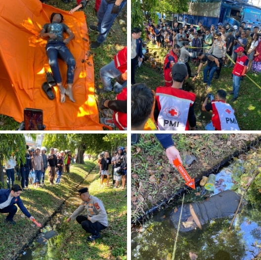 Bocah Perempuan Ditemukan Meninggal di Selokan Jalan Ratu Alamsyah Palembang, Polsek IB I Lakukan Penyelidikan