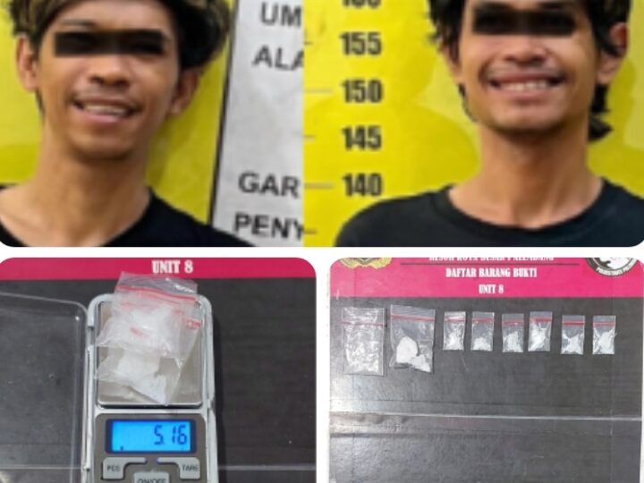 Dua Tersangka Dijerat Permufakatan Jahat, Unit 8 Polrestabes Palembang Sita Sabu 5,16 Gram di Kost Demang Lebar Daun