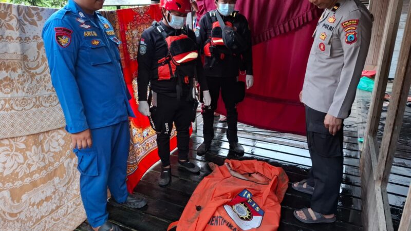 Tim SAR Gabungan Polda Kalsel Berhasil Temukan Lansia Korban Tenggelam di Sungai Haur Gading Hulu Sungai Utara