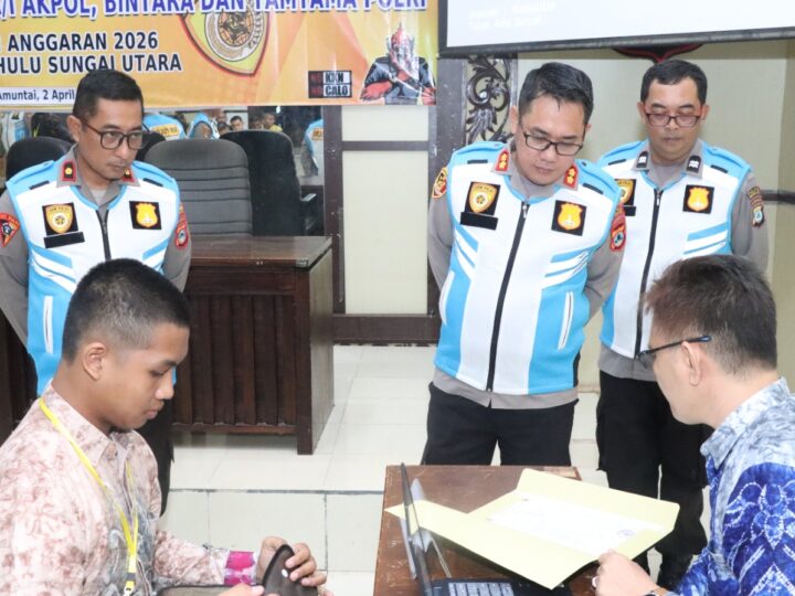 Kapolres HSU Pimpin Langsung Rikmin Awal Penerima Terpadu Anggota Polri TA 2026 di Polres Hulu Sungai Utara 