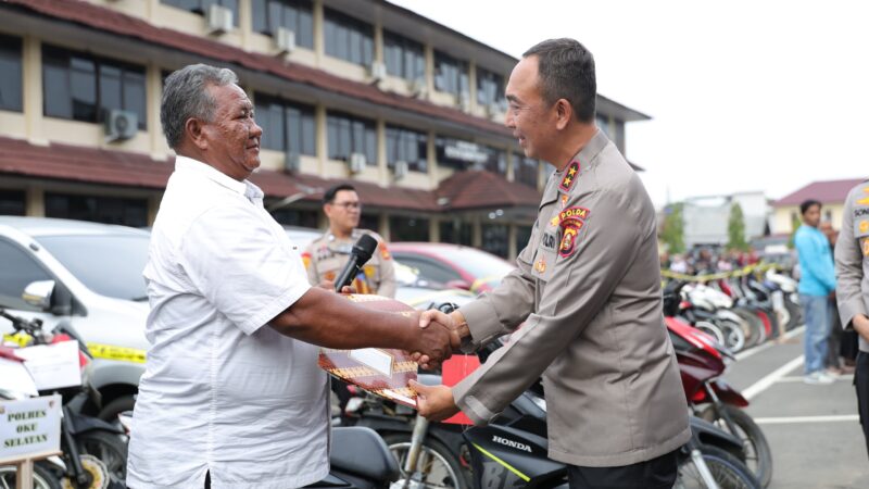 Kapolda Sumsel Pimpin Penyerahan 497 Unit Kendaraan Barang Bukti, Bukti Nyata Pemulihan Hak Korban Curanmor