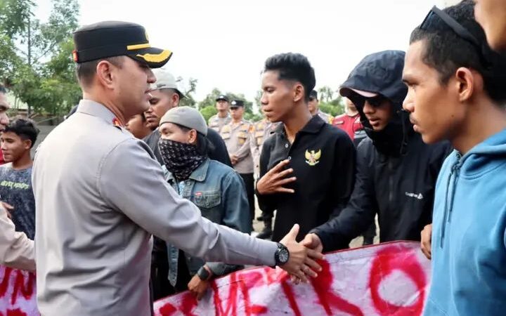 Polres Metro Tangerang Kota Amankan Aksi Mahasiswa Secara Humanis, Situasi Tetap Kondusif