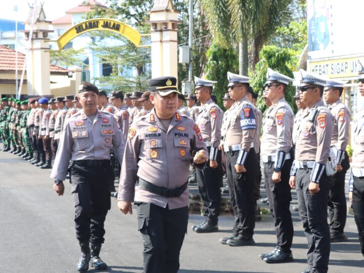 “Hadapi Ancaman ‘El Nino’, Polres HSU Gelar Apel Kesiapsiagaan Karhutla dan Pengendalian Massa