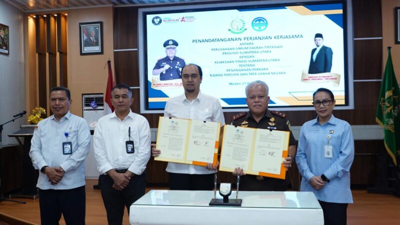 Perumda Tirtanadi MoU Dengan Jaksa Pengacara Bidang Perdata dan TUN Kejati Sumut