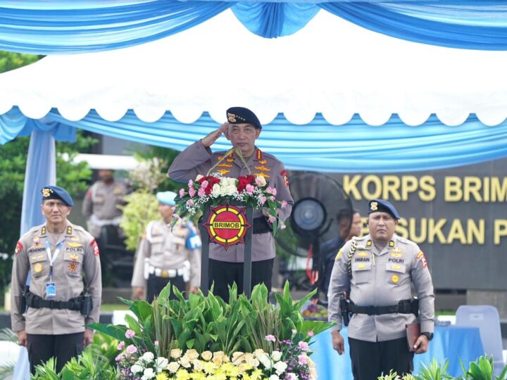 Kapolri Pimpin Apel dan Buka Rakernis Korps Brimob Polri Tahun 2026