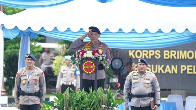 Kapolri Pimpin Apel dan Buka Rakernis Korps Brimob Polri Tahun 2026
