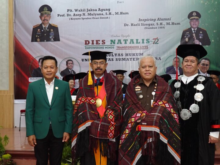 Kajati Sumut Dampingi PLT Wakil Jaksa Agung RI Orasi Ilmiah di Acara Dies Natalis Fakultas Hukum ke-72 USU
