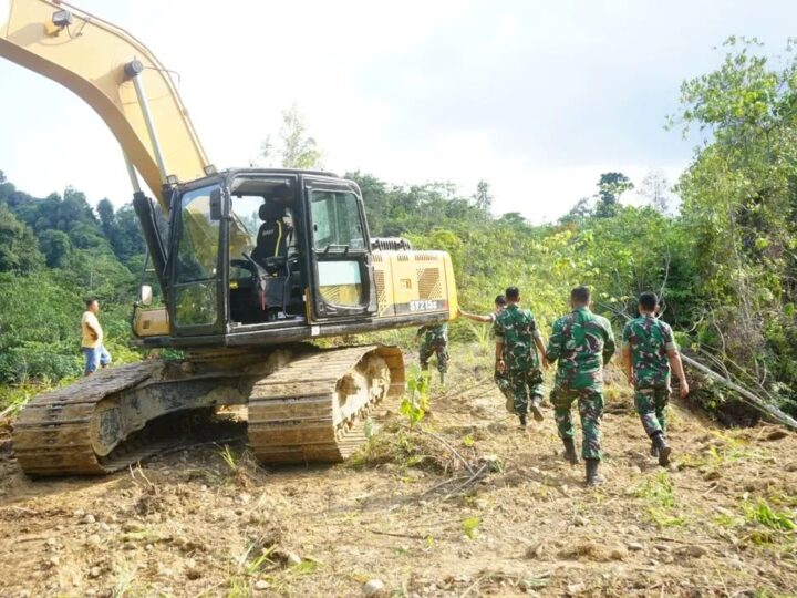TMMD ke-128 Tahun 2026,Kodim 0117/Aceh Tamiang Hadir, Membuka Keterisolasian Membuat Jalan Tembus Desa  