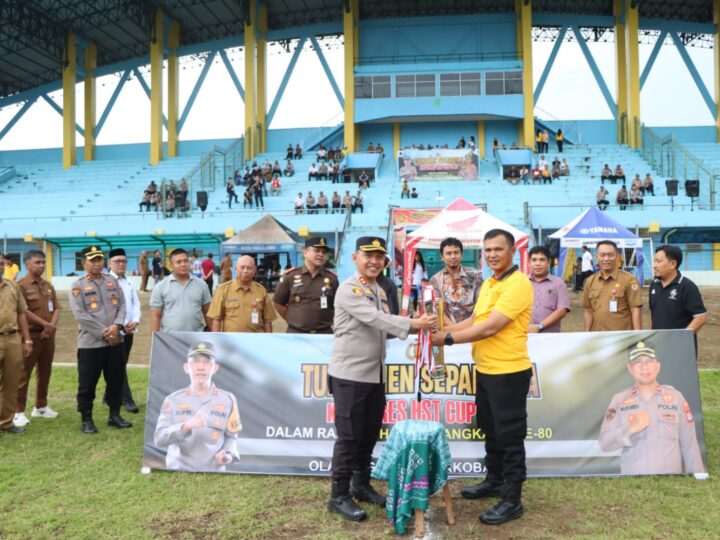 26 Tim Siap Ikuti Pertandingan Bergengsi Turnamen Sepak Bola Kapolres HST CUP, U40  di Stadion Murakata Barabai 