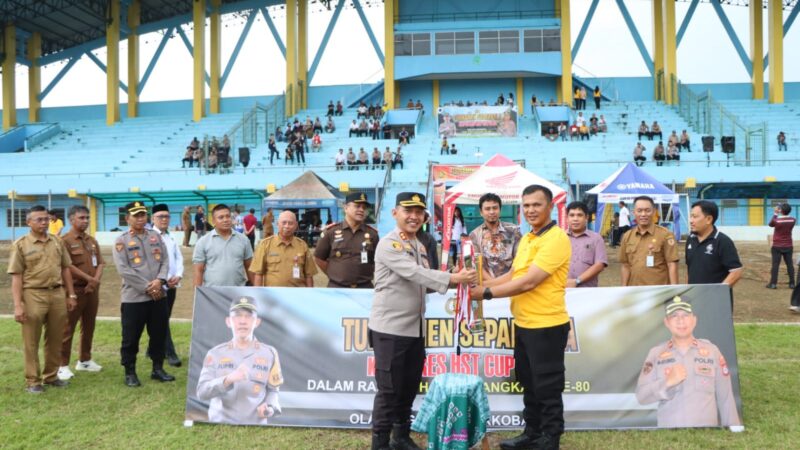 26 Tim Siap Ikuti Pertandingan Bergengsi Turnamen Sepak Bola Kapolres HST CUP, U40  di Stadion Murakata Barabai 