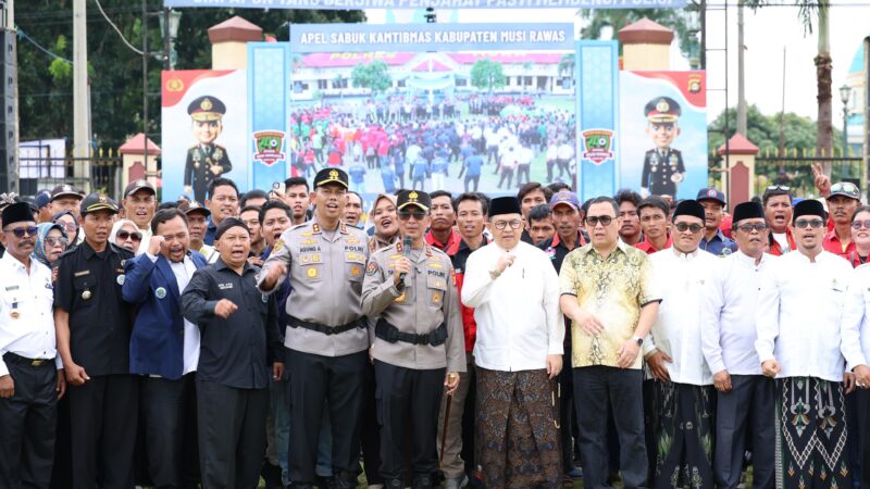 Perkuat Sinergitas Lintas Sektoral,Kapolda Sumsel Pimpin Apel Sabuk Kamtibmas di Musi Rawas