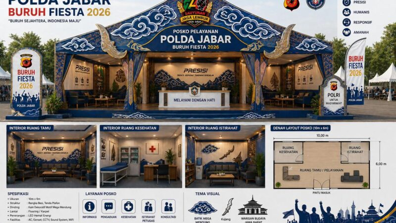 Polda Jabar Buka Posko Pelayanan di Buruh Fiesta 2026 Jakarta, Pastikan Keamanan dan Kenyamanan