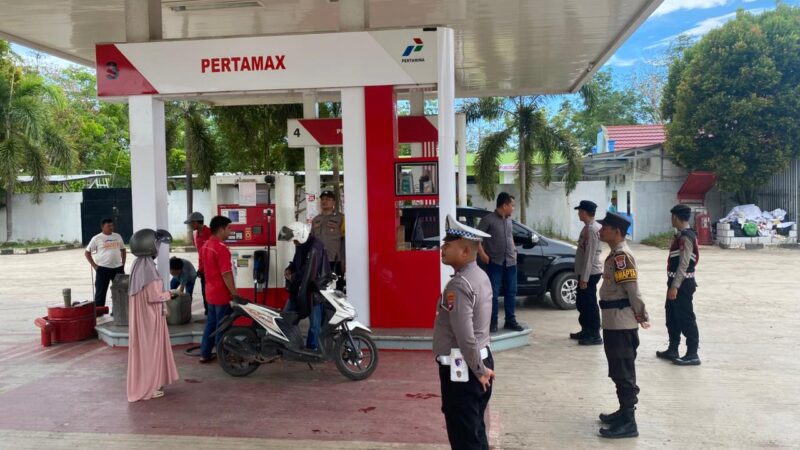 Pastikan Distribusi BBM Bersubsidi Aman dan Tepat Sasaran,Polres HSU Intensifkan Patroli Cipkon di SPBU Tayur