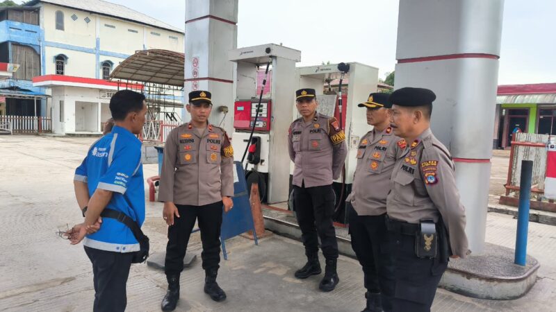 Pastikan Distribusi Stok BBM Aman,Kabag Ops Polres HST Pimpin Monitoring ke Beberapa SPBU di Hulu Sungai Tengah 